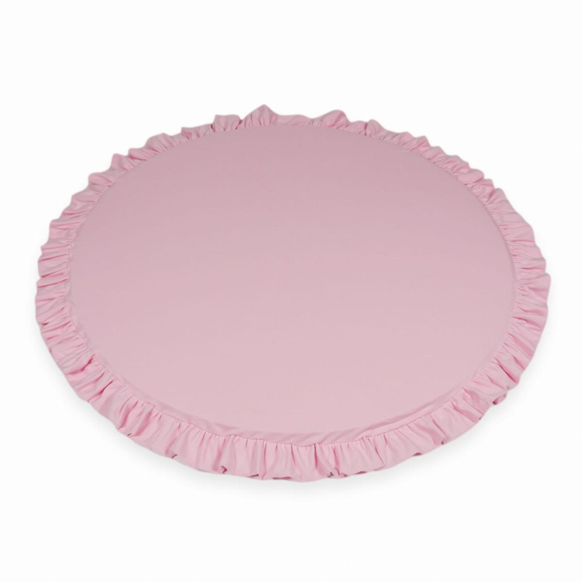 Play mat 100cm for children, round with a frill, Rose