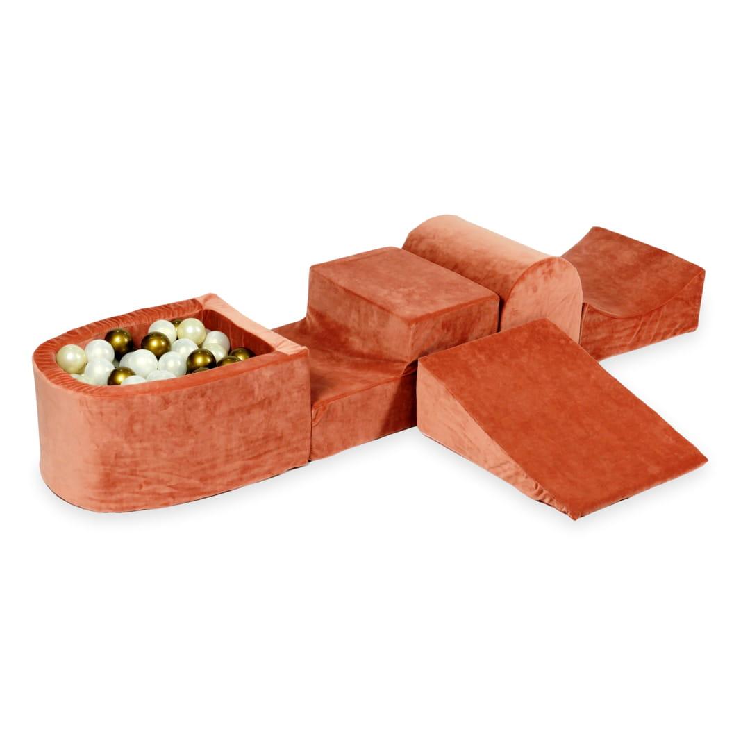 tp263-mimii-piankowy-plac-zabaw-z-zamknietym-elementem-z-basenem-micro-velvet-soft-canyon-clay-stare-zloto-opalizujace-jasne-zloto-100-pilek.jpg
