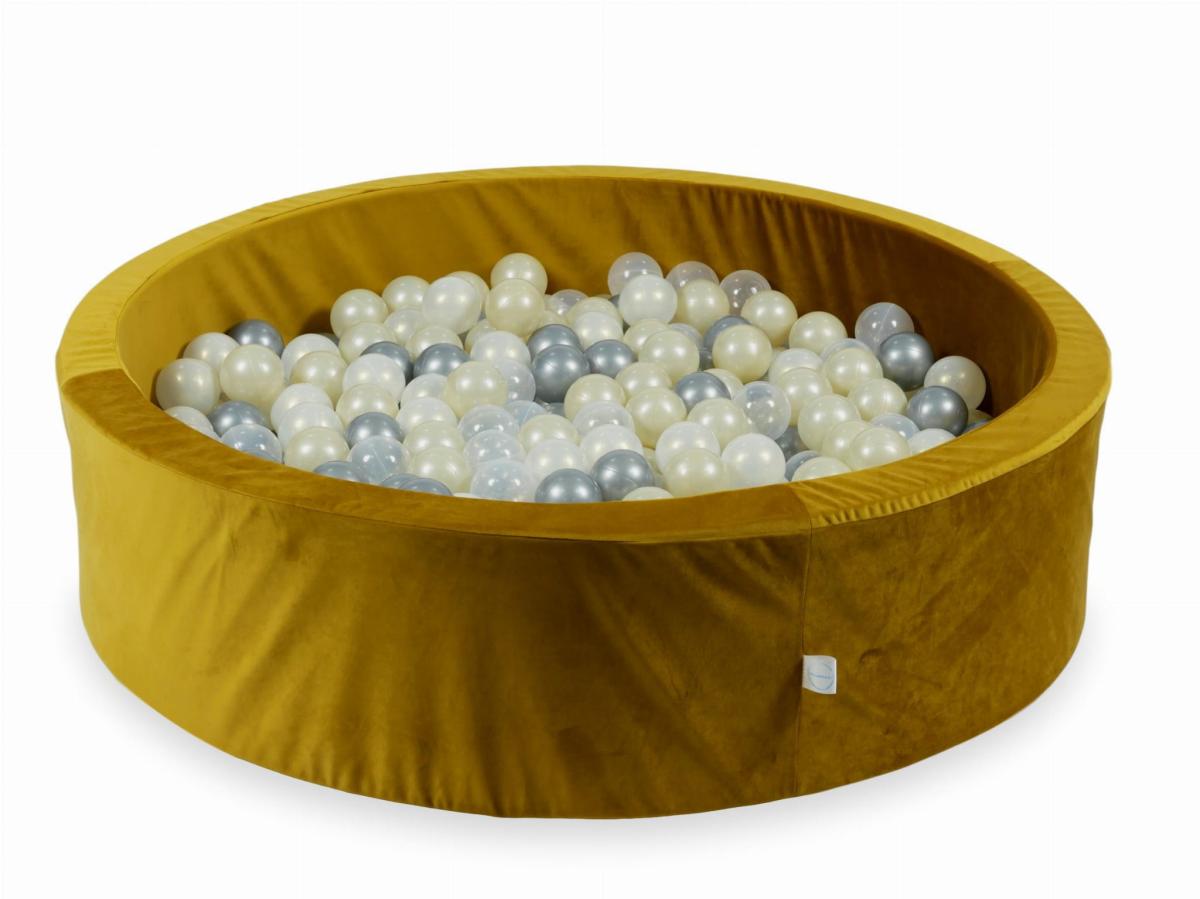 Bällebad Ohne Bälle 400 Stück 110x30 Velvet Gold: silber, meerjungfrau-effekt, hellgolden, transparent