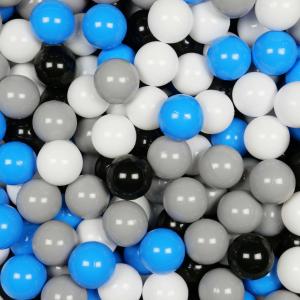 Balls for ballpit ø7cm 100pcs white, grey, light blue, black