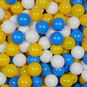 Balls for ballpit ø7cm 100pcs white, yellow, light blue