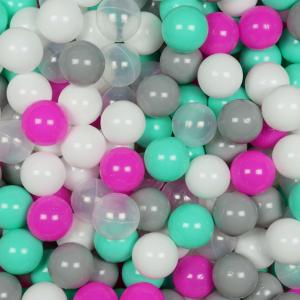 Balls for ballpit ø7cm 100pcs white, pink, mint, grey, transparent