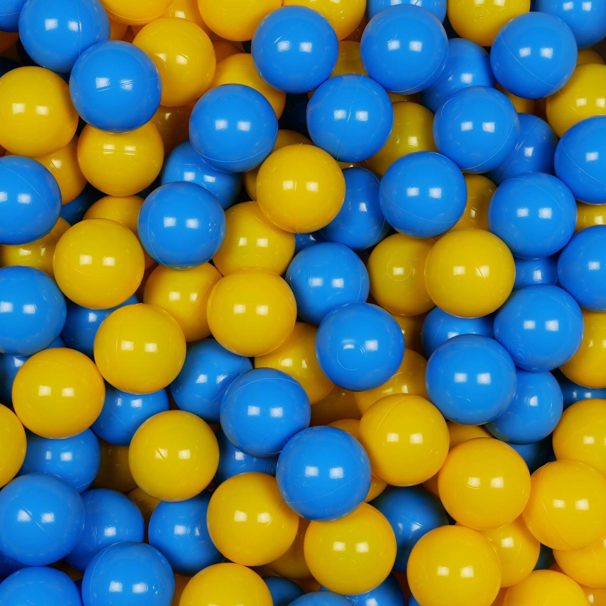 Balls for ballpit ø7cm 100pcs yellow, light blue