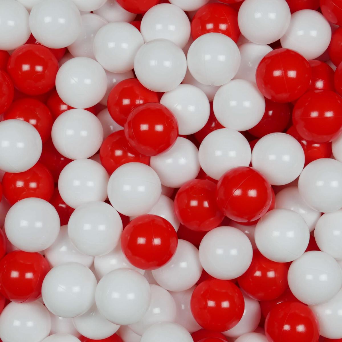 Balls for ballpit ø7cm 150pcs white, red