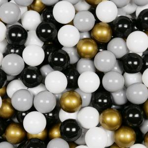 Balls for ballpit ø7cm 150pcs white, grey, black, old gold