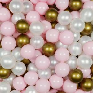 Balls for ballpit ø7cm 150pcs light pink, pearl, old gold
