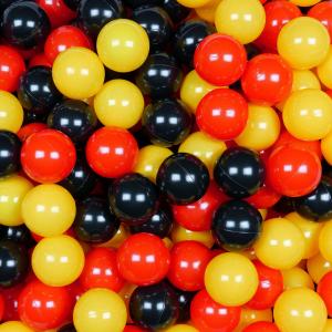 Balls for ballpit ø7cm 150pcs yellow, red, black