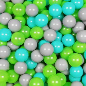 Balls for ballpit ø7cm 200pcs grey, turquoise, celadon