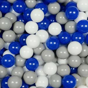 Balls for ballpit ø7cm 25pcs white, blue, grey