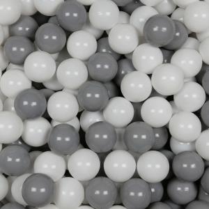 Balls for ballpit ø7cm 300pcs white, grey