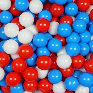 Balls for ballpit ø7cm 300pcs white, red, light blue