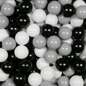 Balls for ballpit ø7cm 400pcs white, black, grey