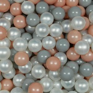 Balls for ballpit ø7cm 400pcs pearl, grey, rosegold