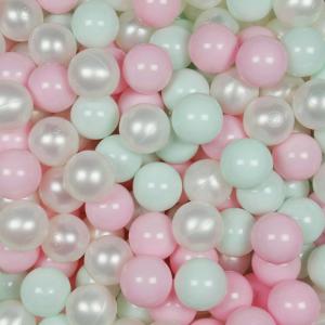 Balls for ballpit ø7cm 500pcs pearl, light mint, light pink
