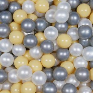 Balls for ballpit ø7cm 500pcs pearl, silver, beige