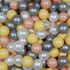 Balls for ballpit ø7cm 500pcs pearl, rosegold, beige, silver