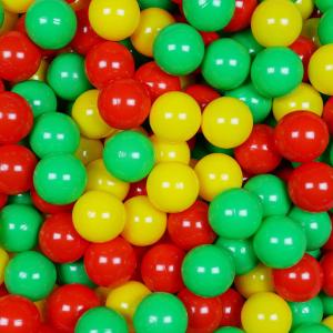 Balls for ballpit ø7cm 500pcs yellow, red, green