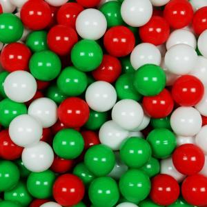 Balls for ballpit ø7cm 500pcs white, green, red