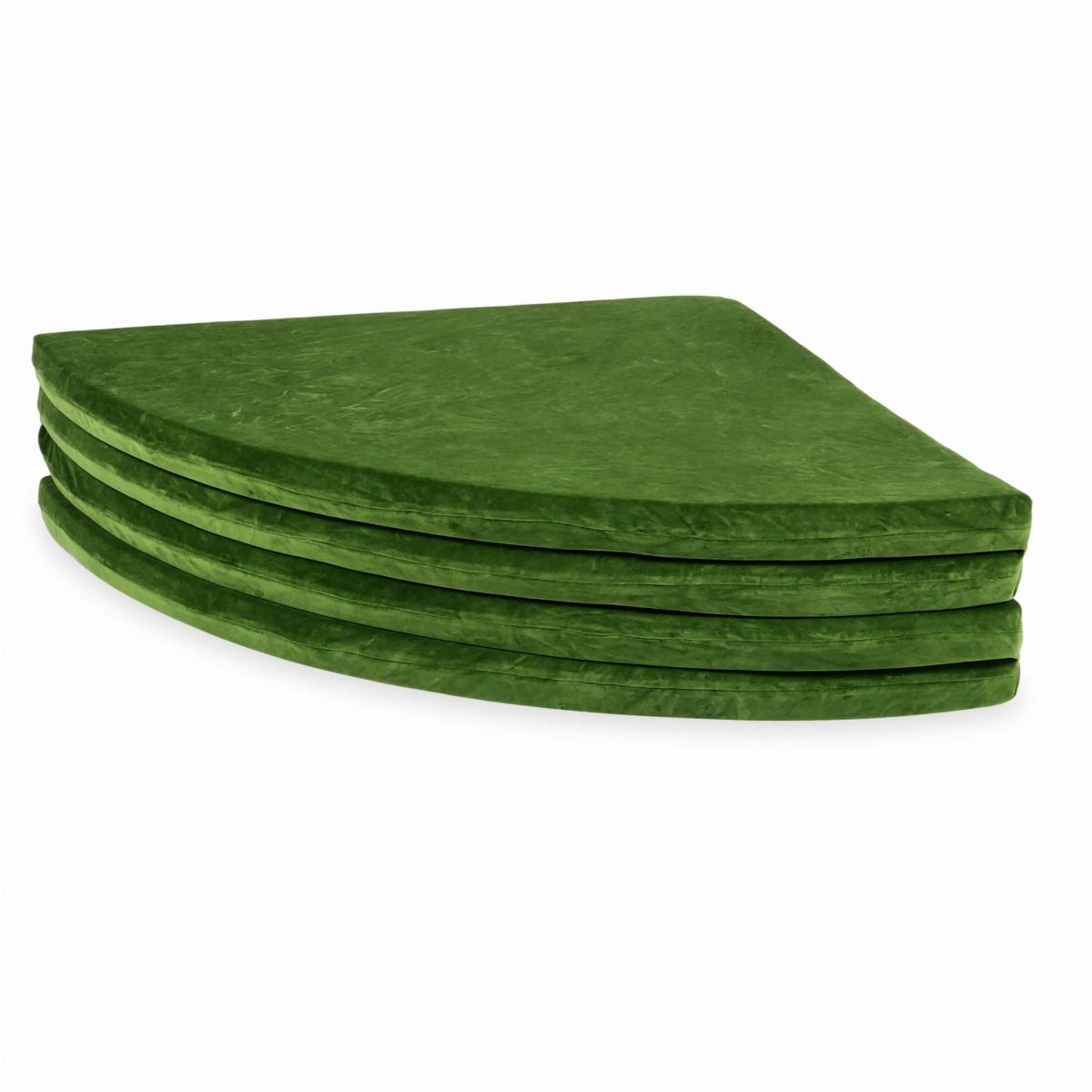 Play mat 160cm for children, round foldable, Velvet Soft Olive