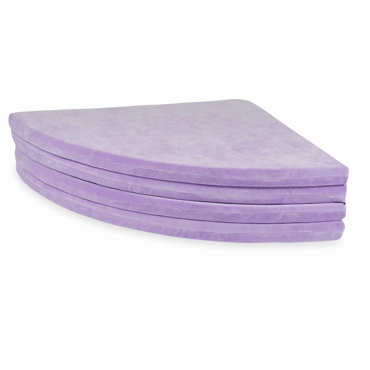 Play mat 160cm for children, round foldable, Velvet Soft Purple