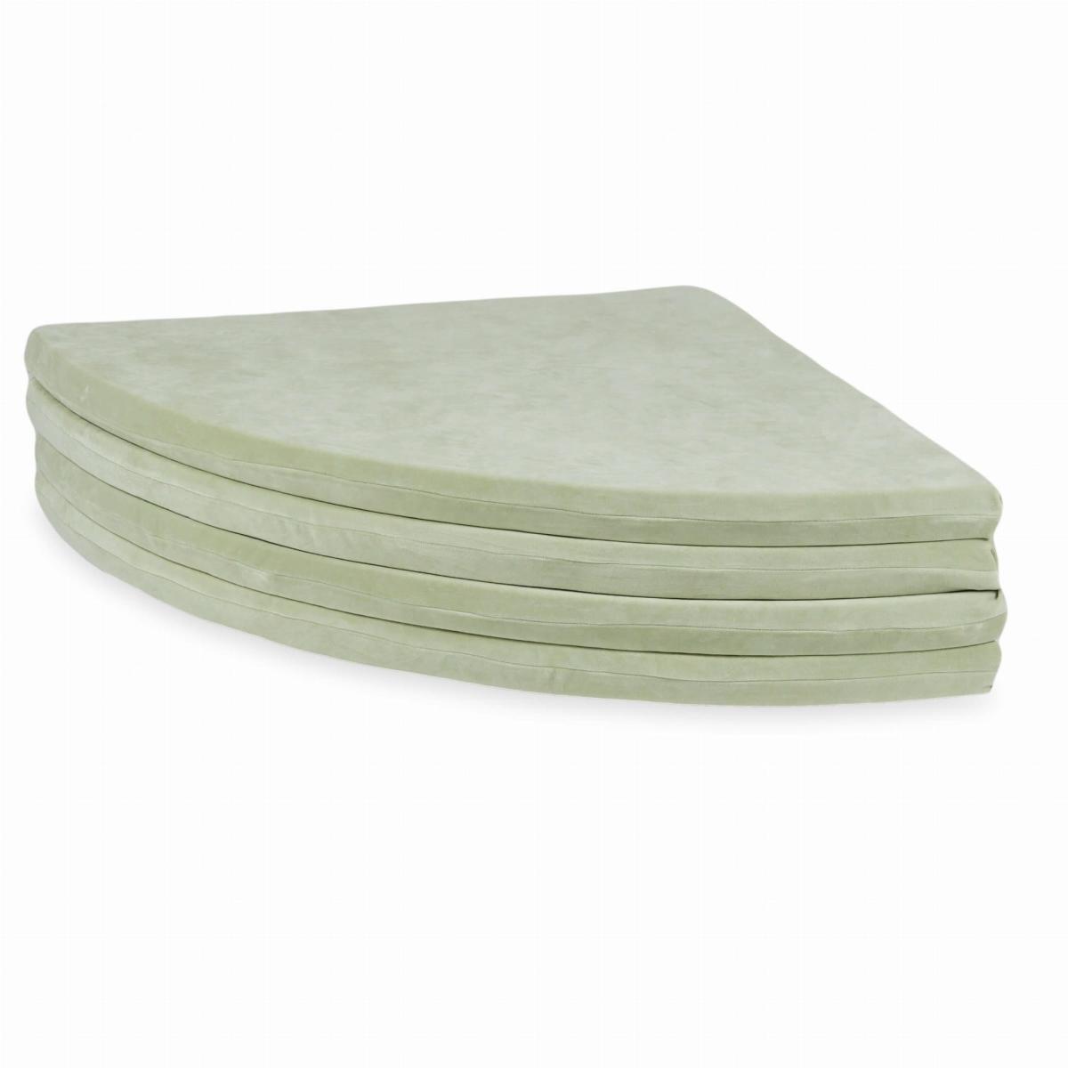 Play mat 160cm for children, round foldable, Velvet Soft Lightmint