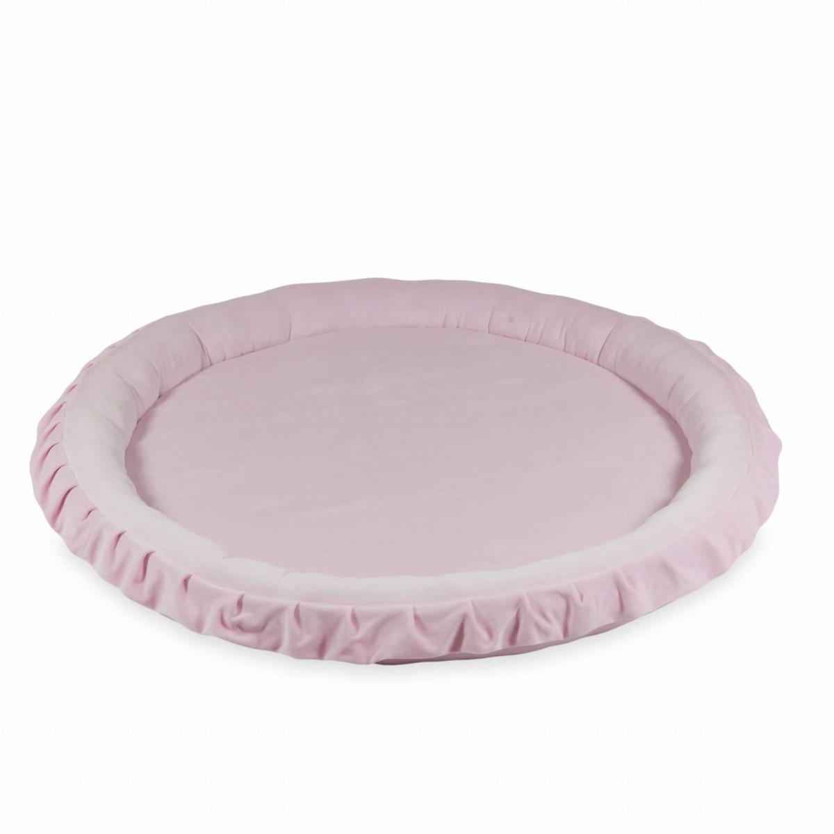 Play Mat Playnest 120cm for children, Velvet Soft Light Pink