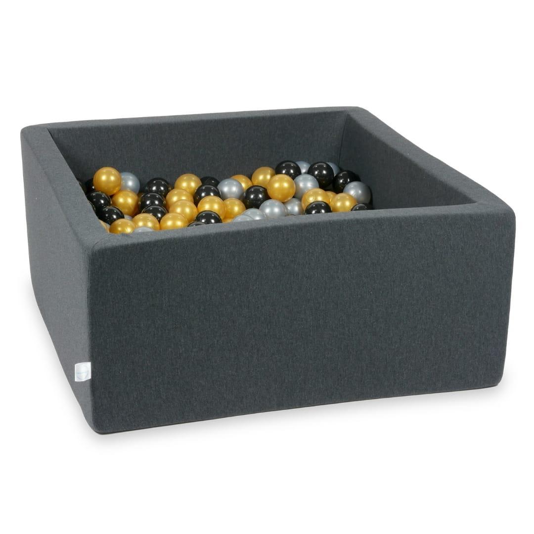 Ball Pit graphite 90x90x40 with balls 400pcs: silver, gold, black