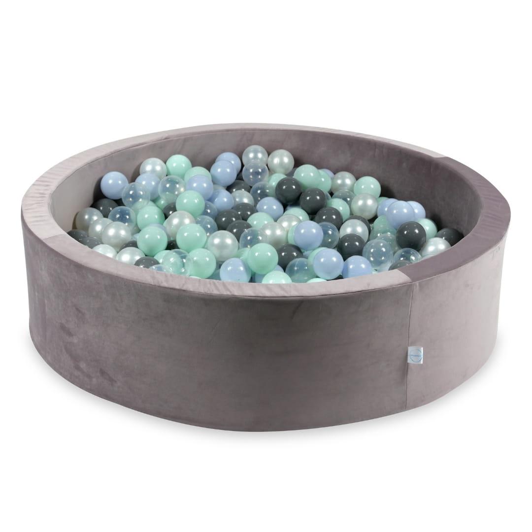 Bällebad Ohne Bälle 400 Stück 110x30 Velvet Lila: helle minze, hellblaue perle, grau, transparent, perle