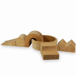 Piankowy plac zabaw z basenem okrągłym 90x30 Velvet Soft Carmel + 5 elementów bez piłek