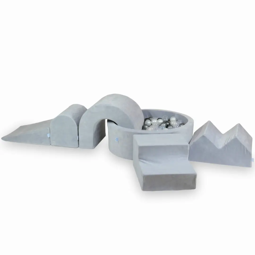 tp536-mimii-piankowy-plac-zabaw-z-basenem-90x30-Velvet-Soft-Jasnoszary+5-elementów+200-piłek-przezroczyste-perłowe-srebrne-metaliczny grafit.jpeg