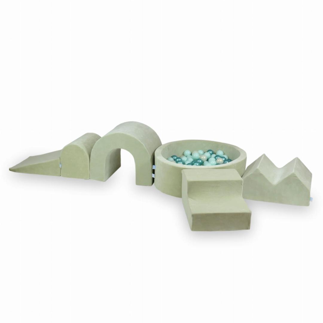 tp523-mimii-piankowy-plac-zabaw-z-basenem-90x30-Velvet-Soft-Jasnomiętowy+5-elementów+200-piłek-jasnomiętowe-opalizujące-metaliczny trukus2.jpeg