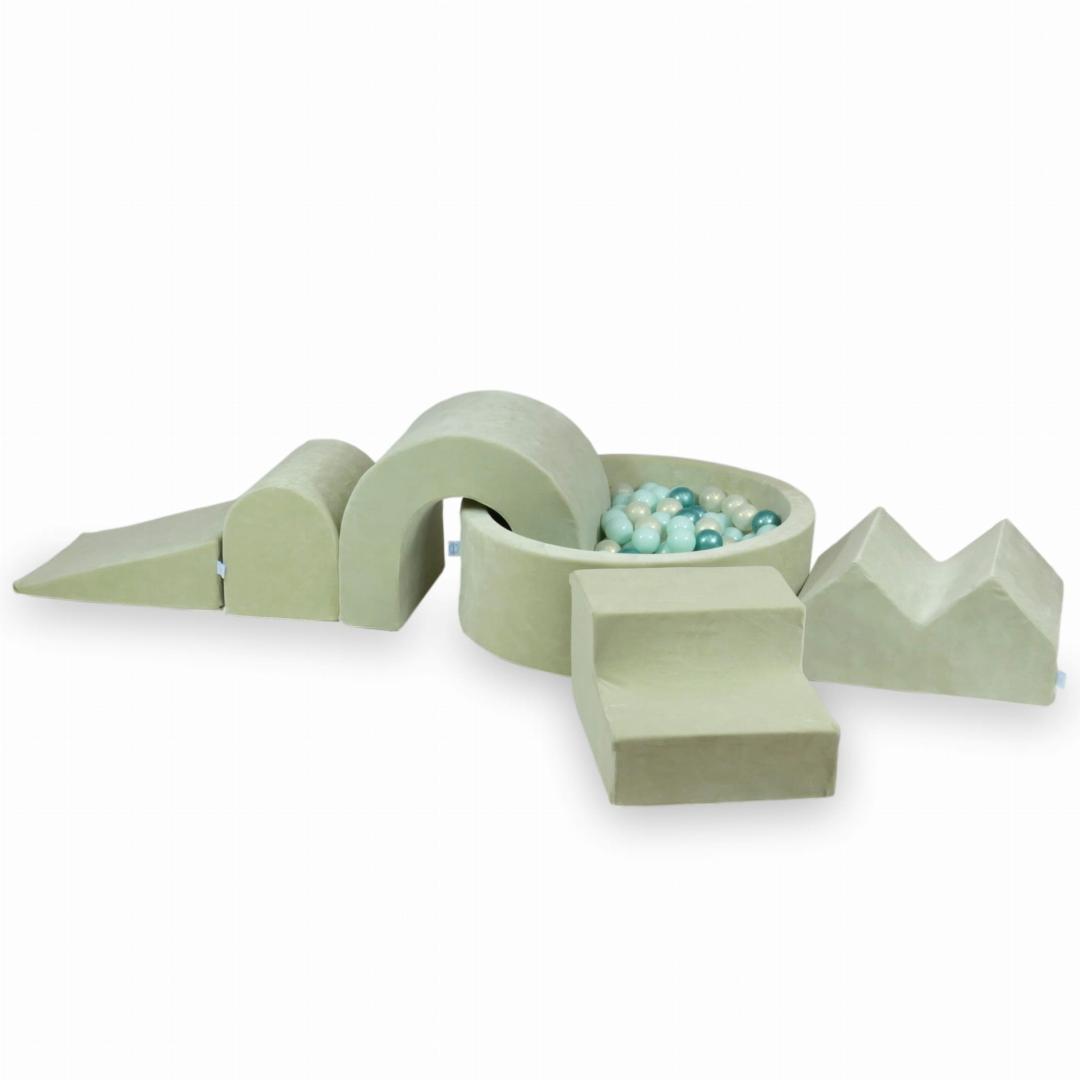 tp523-mimii-piankowy-plac-zabaw-z-basenem-90x30-Velvet-Soft-Jasnomiętowy+5-elementów+200-piłek-jasnomiętowe-opalizujące-metaliczny trukus.jpeg