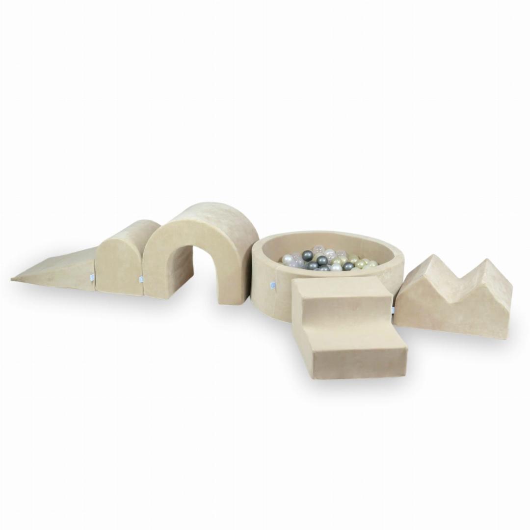 tp540-mimii-piankowy-plac-zabaw-z-basenem-90x30-Velvet-Soft-Beżowy+5-elementów+200-piłek-przezroczyste-perłowe-srebrne-jasnozłote2.jpeg