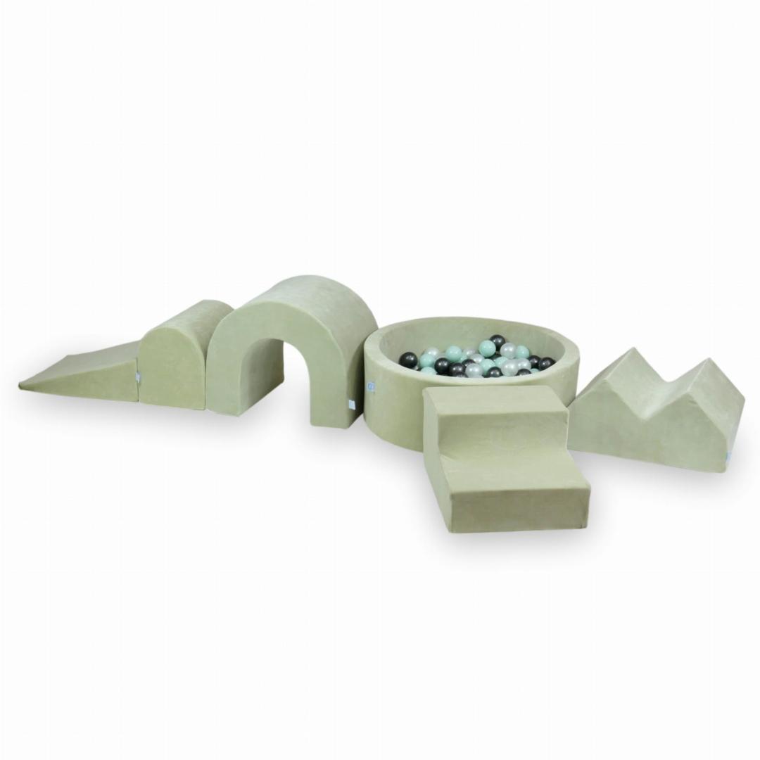 tp524-mimii-piankowy-plac-zabaw-z-basenem-90x30-Velvet-Soft-Jasnomiętowy+5-elementów+200-piłek-perłowe-jasnomiętowe-metaliczny grafit2.jpeg