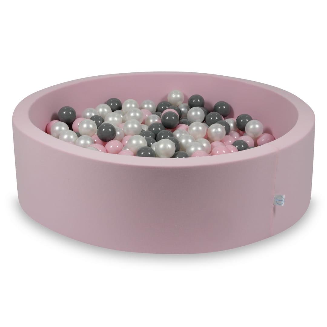 Ball Pit rose 110x30 with balls 400pcs: pearl, gray, baby pink