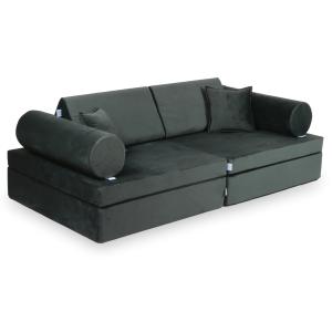 Montessori Play Sofa Comfort Velvet Graphite