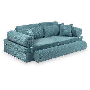 Montessori Play Sofa Luxury Corduroy Blue
