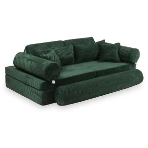 Montessori Play Sofa Luxury Corduroy Green