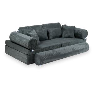 Montessori Play Sofa Luxury Corduroy Graphite