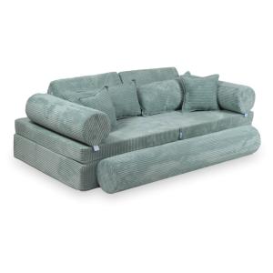 Montessori Play Sofa Luxury Corduroy Light Mint