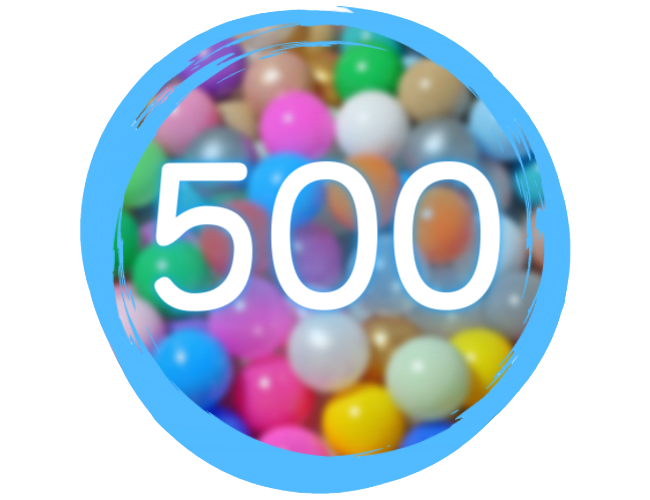 Plastikowe piłeczki do suchego basenu – 500 szt