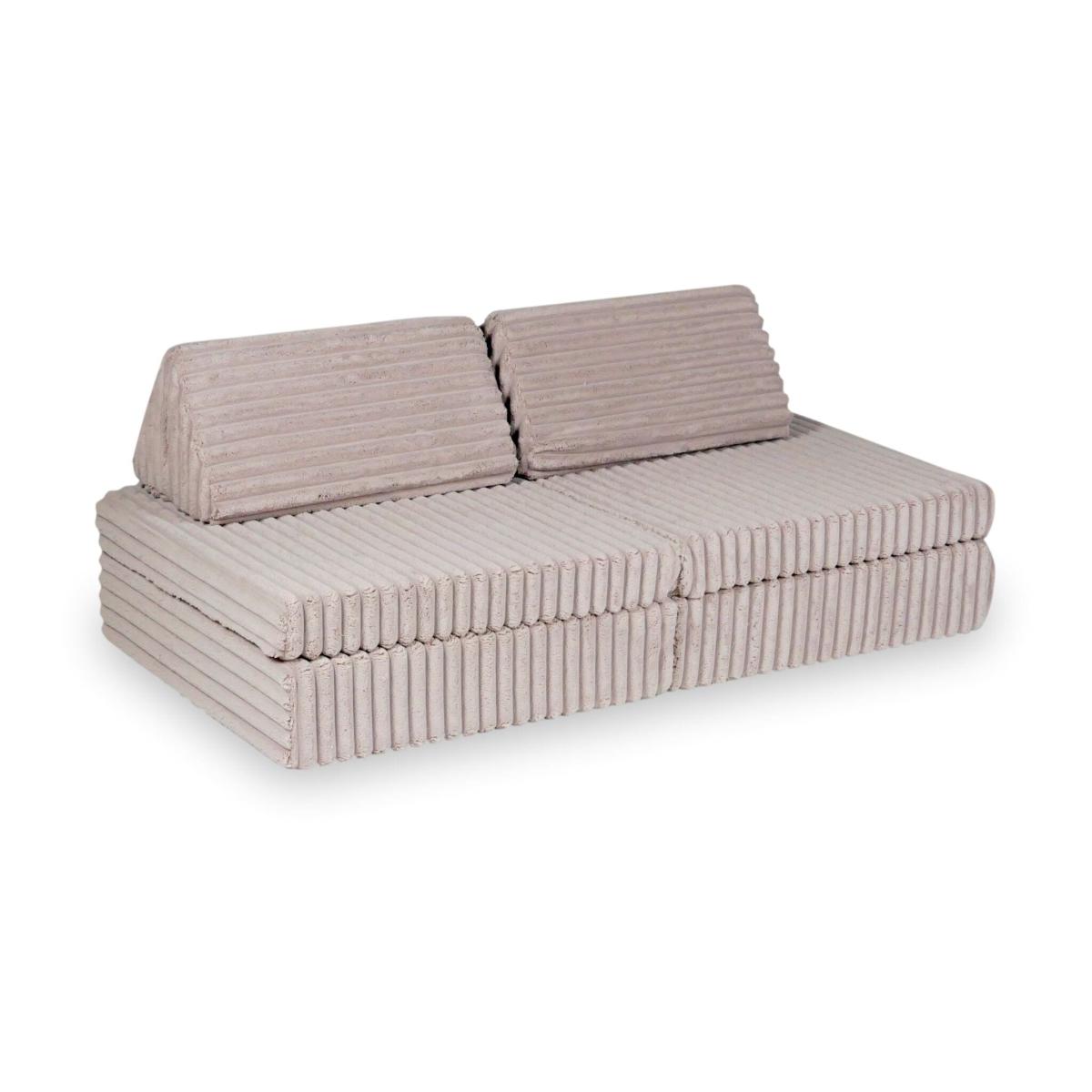 Montessori Mini Play Sofa Standard Waffle Light pink