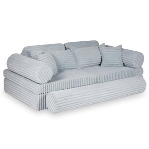 Montessori Play Sofa Luxury Waffle Grey
