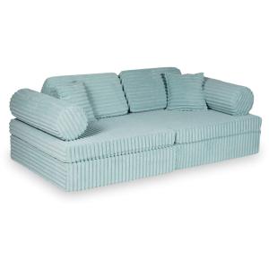 Montessori Play Sofa Comfort Waffle Light mint