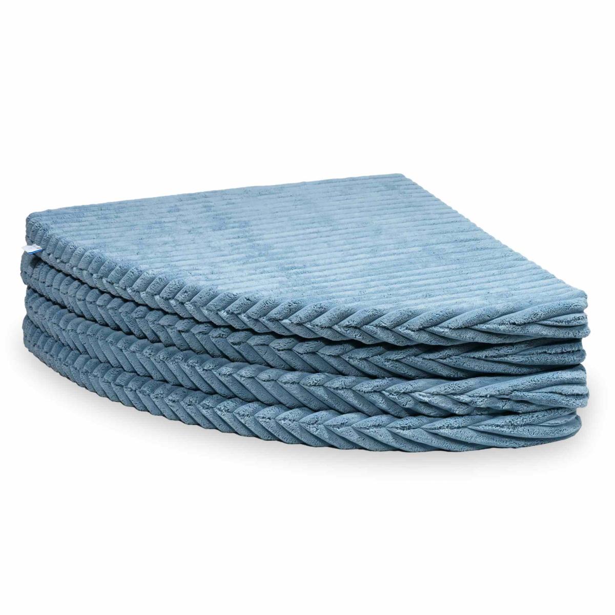 Play mat 160cm for children, round foldable, Waffle Blue