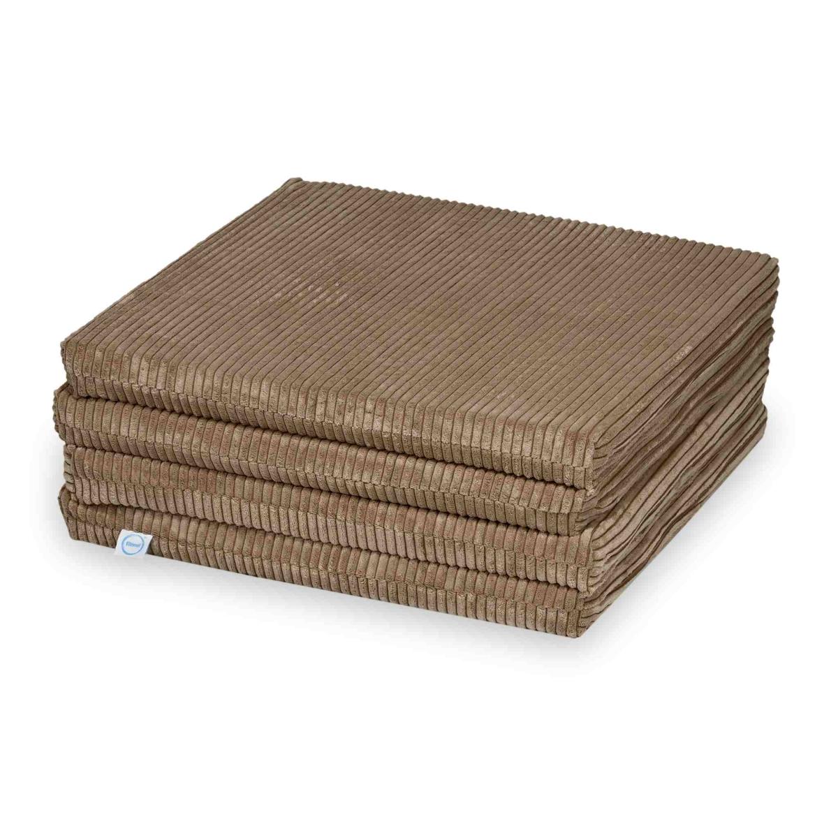 Play mat 120x120cm for children, square foldable, Corduroy Toffee