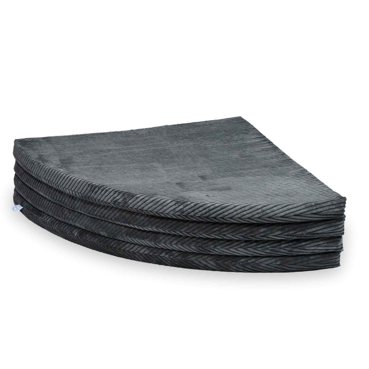 Play mat 160cm for children, round foldable, Corduroy Graphite