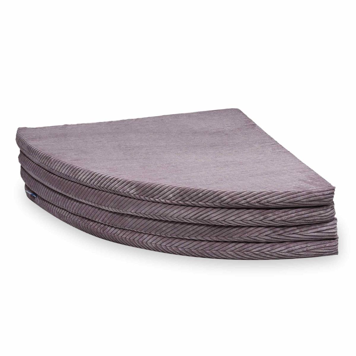 Play mat 160cm for children, round foldable, Corduroy Lavender