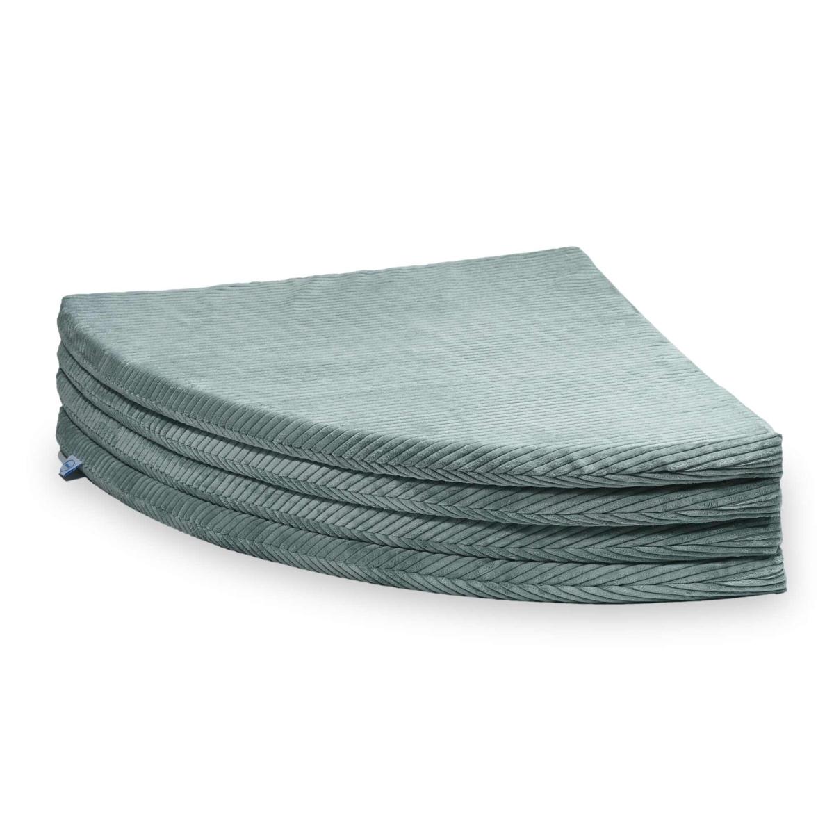 Play mat 160cm for children, round foldable, Corduroy Light Mint