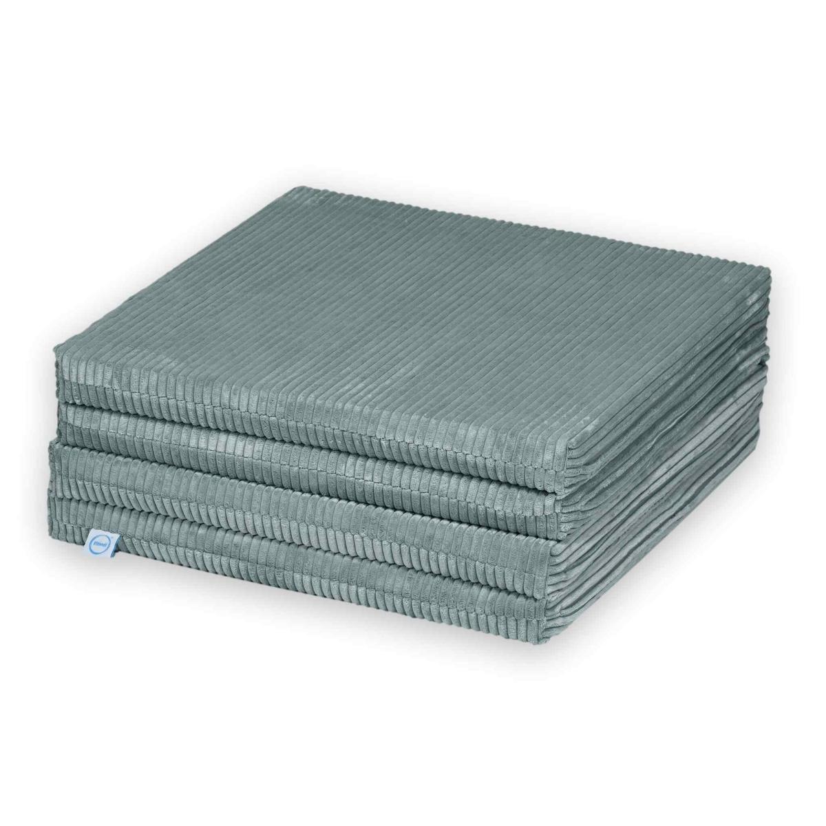 Play mat 120x120cm for children, square foldable, Corduroy Light Mint